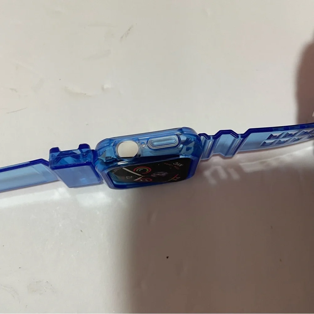 Apple Watch Series 7/8 blue jelly watch band